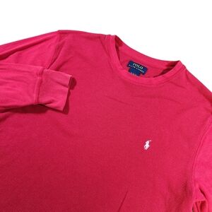 Polo Ralph Lauren Thermal Men's Size XL Red Waffle Knit Cotton Blend Long Sleeve
